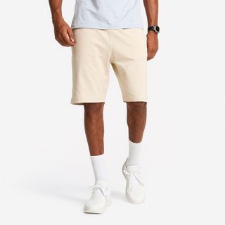 Pantalón Corto Entrenamiento Hombre Beis beige lino M / W32 L33.