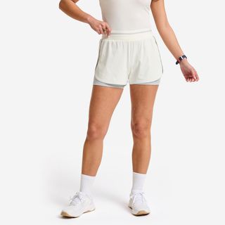 Pantalón Corto Mujer Blanco Doble Capa blanco algodón M - UK 10