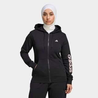 Sudadera Fitness Mujer Negro Cremallera Capucha negro S