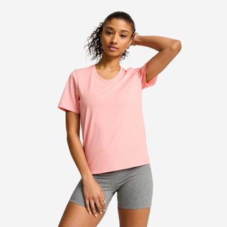 Camiseta Mujer Rosa Coolmax Cuello Pico rosa salmón M