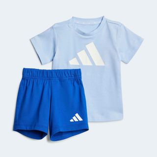 Camiseta + Pantalón Corto Bebé Azul Algodón azul claro & azul 18 MOIS 2 ANS