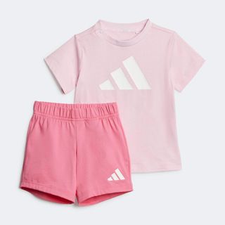 Camiseta + Pantalón Corto Bebé Rosa Algodón rosa & rosa claro 18 MOIS 2 ANS
