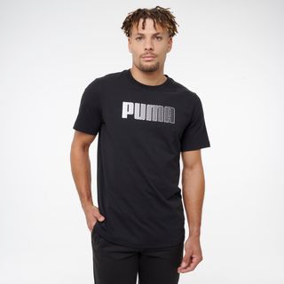 Camiseta Puma Hombre Negro Algodón Manga Corta  S