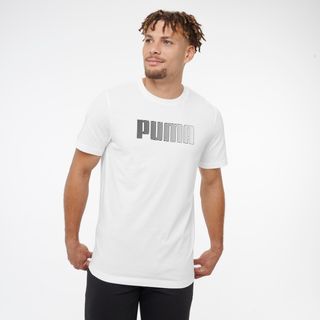 Camiseta Puma Hombre Blanco Algodón Manga Corta  L