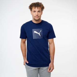 Camiseta Puma Hombre Azul Marino Algodón Manga Corta azul índigo medianoche L