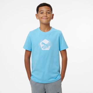 Camiseta Niños Azul Celeste Estampado Algodón azul claro 164CM 13-14ANS