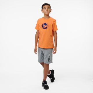 Camiseta Niños Naranja Estampado Algodón Naranja vibrante 176CM 15-16ANS