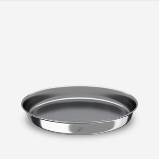 Plato de acero inoxidable para camping, tamaño normal L, Ø 19 cm