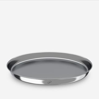 Plato de camping grande tamaño XL de acero inoxidable, Ø23 cm