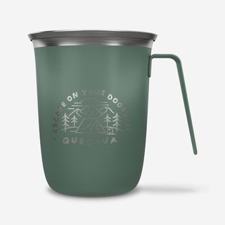 Taza de camping de 0,5 L de acero inoxidable verde