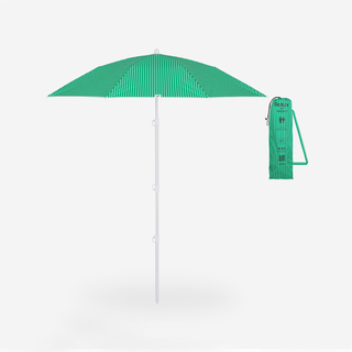 Sombrilla Playa Paruv Stripes Verde Compacta Anti-UV 2 Plazas
