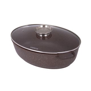 Rostiera ovale 38x26 cm I Giganti - coperchio dosaroma