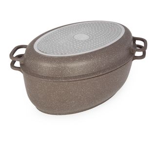 Rostiera ovale 38x26 cm  I Giganti - design marrone