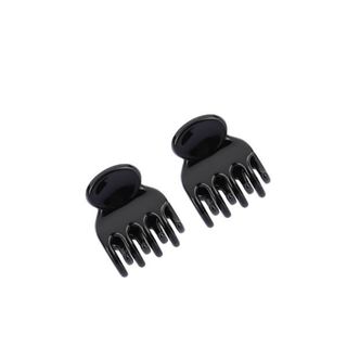 Beautytime Pinzottino Capelli Quattro Denti Nero 2 Pezzi