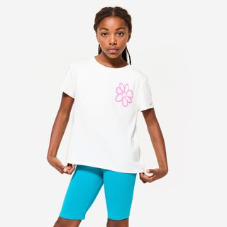 Camiseta Múltiples Deportes Niños Blanco Estampado Algodón blanco algodón 149-159CM12-13A