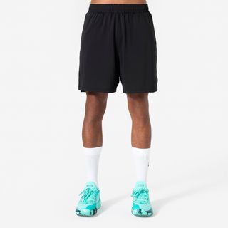 Pantalones cortos de baloncesto con bolsillos hombre/mujer, 500 negro negro ahumado L.