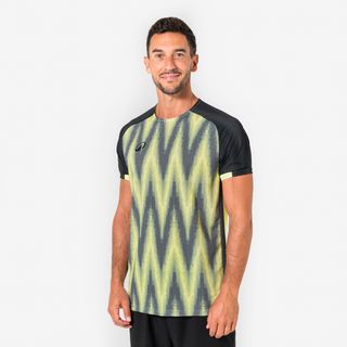 Camiseta de fútbol adulto manga corta Viralto Vibes Amarillo y negro amarillo pálido flúor & gris pizarra & negro ahumado L.