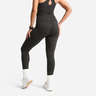 Leggings Deportivos Mujer Gris Oscuro Talle Alto Corte Moldeador gris carbón XL / W35 L31