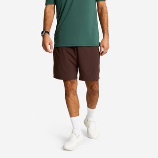 Pantalón Corto Fitness Cardio Training 500 Hombre Marrón Wengué marrón wengué S