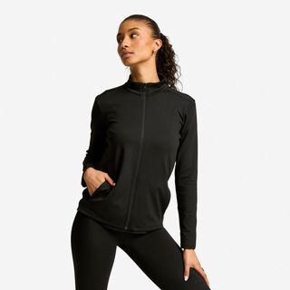 Chaqueta Deportiva Mujer Negro Polar negro ahumado S