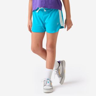 Pantalón Corto Múltiples Deportes Niños Turquesa Algodón azul turquesa & verde delicado 141-148CM10-11A