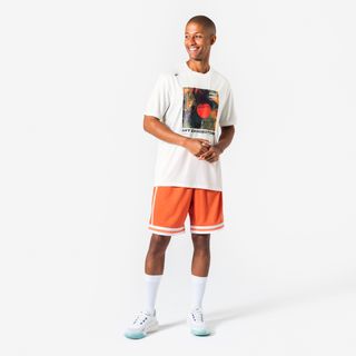 Camiseta de baloncesto - TS500 Fast blanco blanco algodón & multicolor M