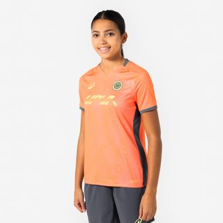 Camiseta de fútbol Viralto II mujer ondul melocotón naranja & gris pizarra & amarillo pálido flúor XL
