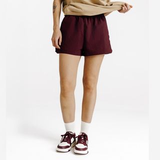 Pantalones cortos tejidos mujer, Elementals, burdeos morado borgoña M - UK 10