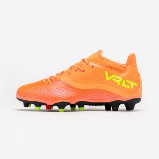 Botas de fútbol niño con cordones Viralto III FG Coral naranja coral fluorescente 34