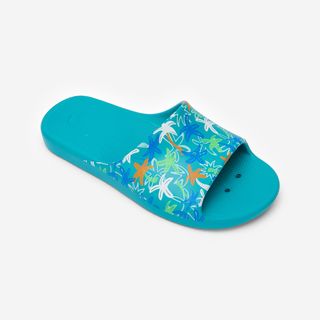 Chanclas Piscina Slap 500 Niños Turquesa Palm turquesa & multicolor 31/32