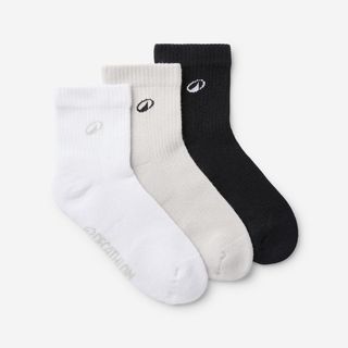 Calcetines tobilleros, negro gris blanco, lote de 3 pares negro & gris claro & blanco 43/46