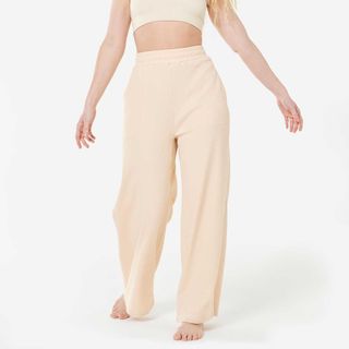 Pantalón Yoga Retiro Mujer Beis Crema beige crema L / W33 L31
