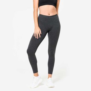 Leggings Fitness Mujer Gris Jaspeado Corte Slim gris XL / W35 L31