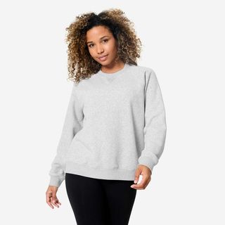 Sudadera Fitness Mujer Gris Muletón gris M