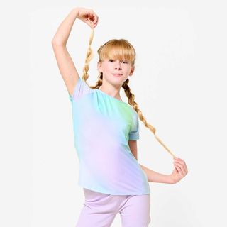 Camiseta Múltiples Deportes Niños Estampado Boreal Transpirable lila claro 113-122CM 5-6A