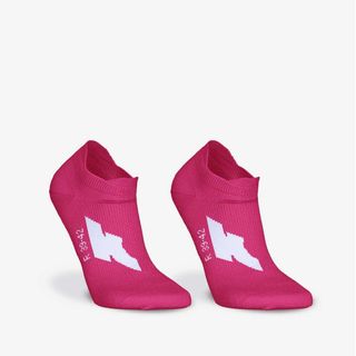 Lote de 2 pares de calcetines de running run500 finos invisibles rosa rosa fucsia & amarillo vainilla 39/42