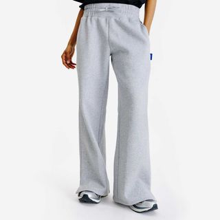 Pantalón de chándal recto mujer, Elementals, gris jaspeado gris plateado XL / W35 L31