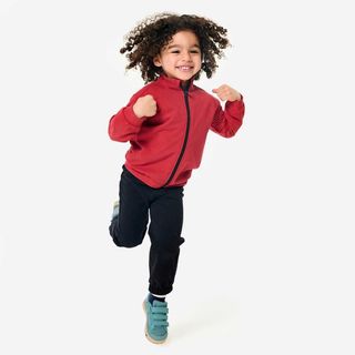 Chándal Niños Rojo-Negro Cálido Cómodo rojo rubí & negro grafito 89-95CM 2-3A