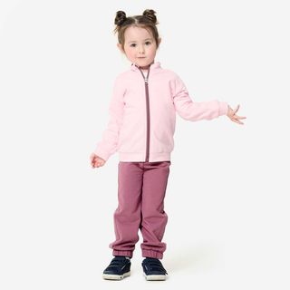 Chándal Niños Rosa-Violeta Cálido Cómodo rosa pálido pastel & morado grisáceo 96-102CM 3-4A