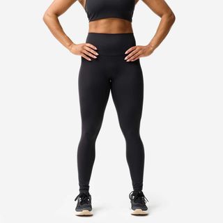 Leggings Deportivos Mujer Negro Antiabrasión negro ahumado XS - W26 L30