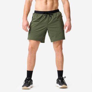 Pantalón Corto Deportivo Hombre Caqui Ligero verde caqui M.