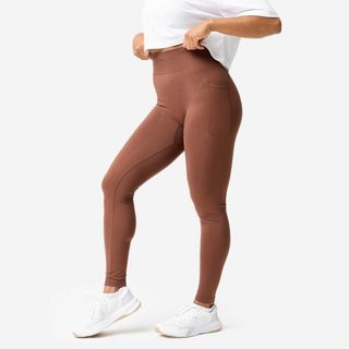 Leggings Mujer Marrón Oscuro Sin Costuras Efecto Push Up Talle Alto marrón canela XS - UK 4-6
