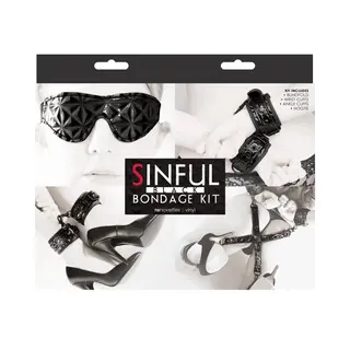 Bondage Kit Sinful Black Vinyl