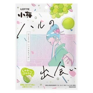 LOTTE Ko-Ume Candy Ball Haru No De Ai Edition (cukierki słodko-kwaśne o smaku śliwki i winogrona) 60g