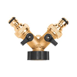 Parkside Conector din alamă cu 2 ieșiri 1 buc