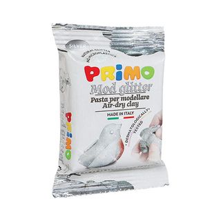 Primo Plastilină cu sclipici argintie 1 buc