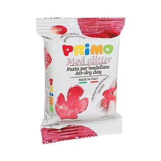 Primo Plastilină cu sclipici roșie 1 buc