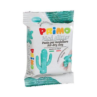 Primo Plastilină cu sclipici verde 1 buc
