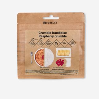 Comida liofilizada de camping postre Crumble frambuesa 50 gr Forclaz