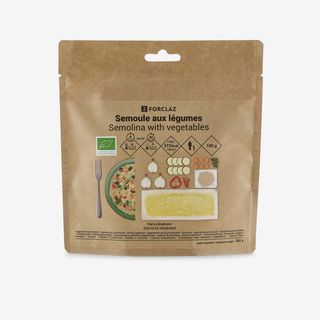 Comida deshidratada vegetariana bío de camping Sémola y verduras 100 gr Forclaz